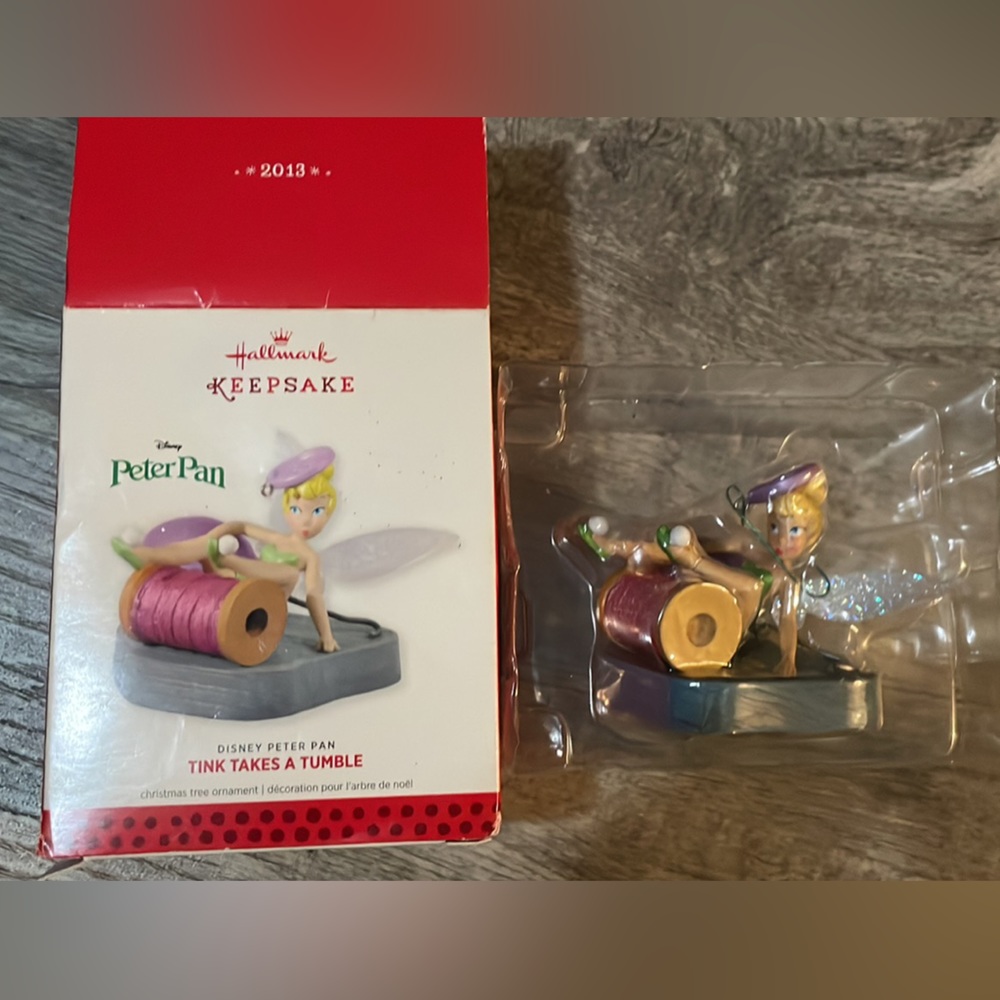 Hallmark keepsake Tinker Bell holiday ornament. 2013 Tink Takes a Tumble